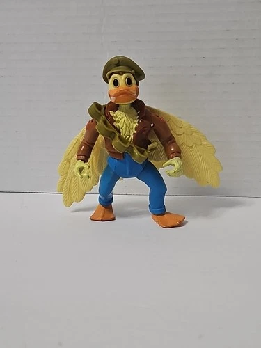 Vtg TMNT 1989 ACE DUCK w/ ACCESSORIES Playmates Turtles GREAT COND STANDS ON OWN
