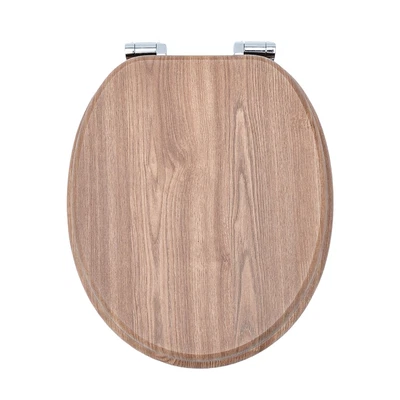 SAINOS WC Sitz Toilettendeckel mit absenkautomatik Holz Toilettensitz Klobrille