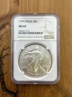 1999 NGC MS69 American 1oz Silver Eagle $1 .999