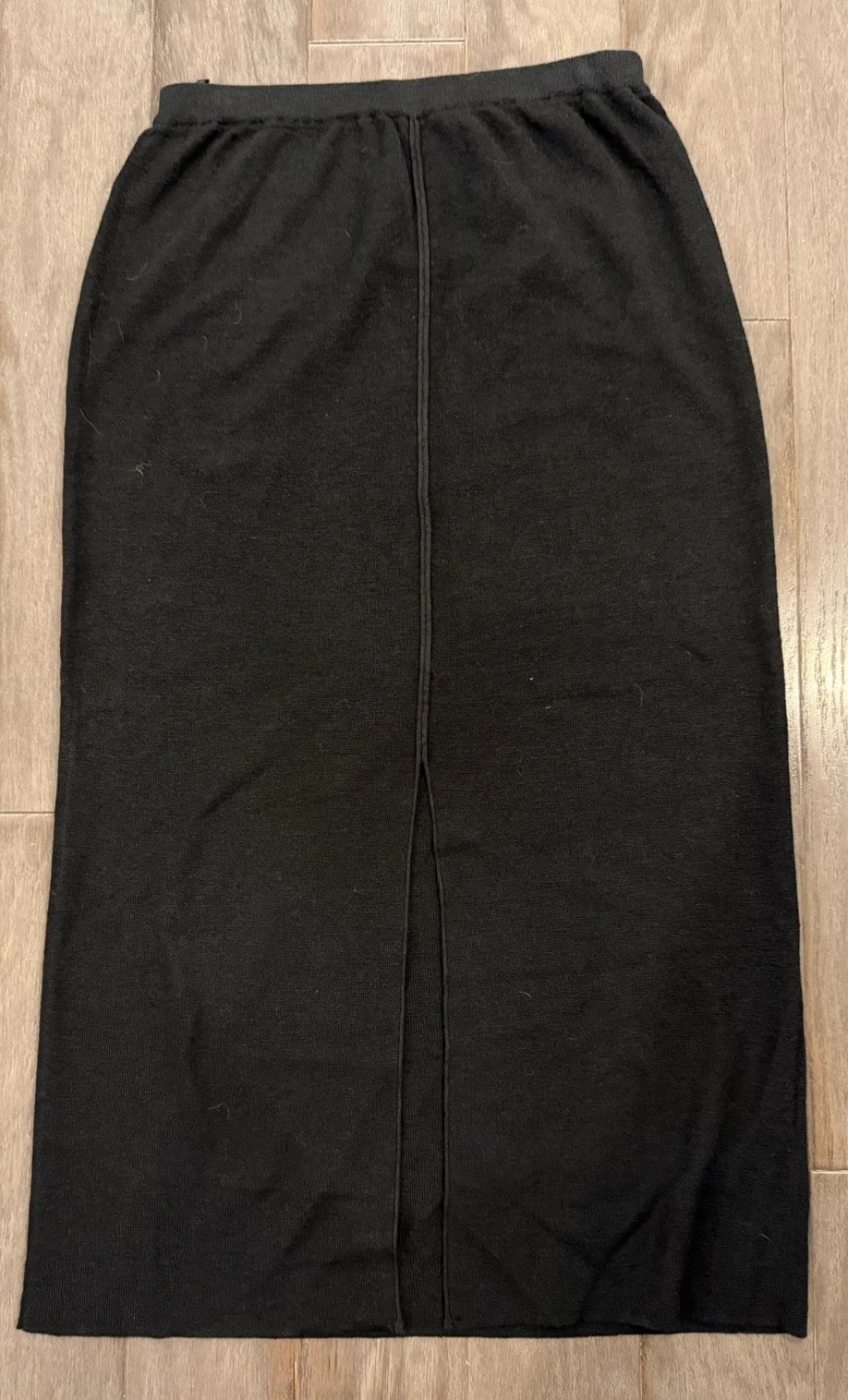 Double D Ranch Knit Midi Skirt Linen and Nylon Black Size XL black