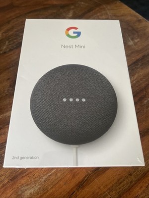 Google Nest Mini (2. Generation) Smart Lautsprecher - Anthrazit - Neu & Versiegelt