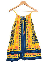 Farm Rio Anthropologie Sunshine Layered Romper Womens S Tropical Carnival Boho