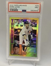 2012 TOPPS ARCHIVES DEREK JETER GOLD FOIL REFRACTOR PSA 9 MINT YANKEES HOF POP11