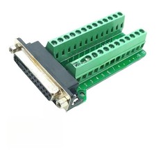 Terminal Block Adapter DB25 Female Connector 25 Pin Signal with Copper Contacts