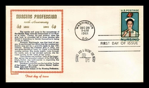 US COVER NURSING PROFESSION 100TH ANNIVERSARY FDC SCOTT 1190 KHOL KRAFT CACHET