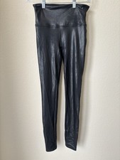 Spanx Women's Size Small Black Faux Leather Leggings