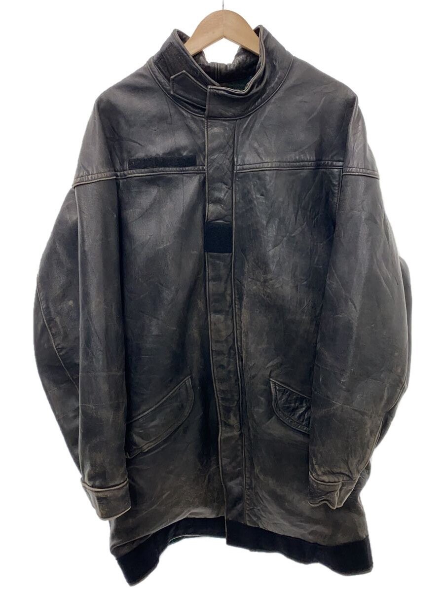 Men's GVF Black Leather Blouson Jacket