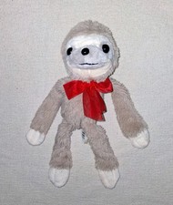 Dan Dee Collector's Choice 12" Sloth Plush Brown/Cream Fur Red Bow KV936845-C
