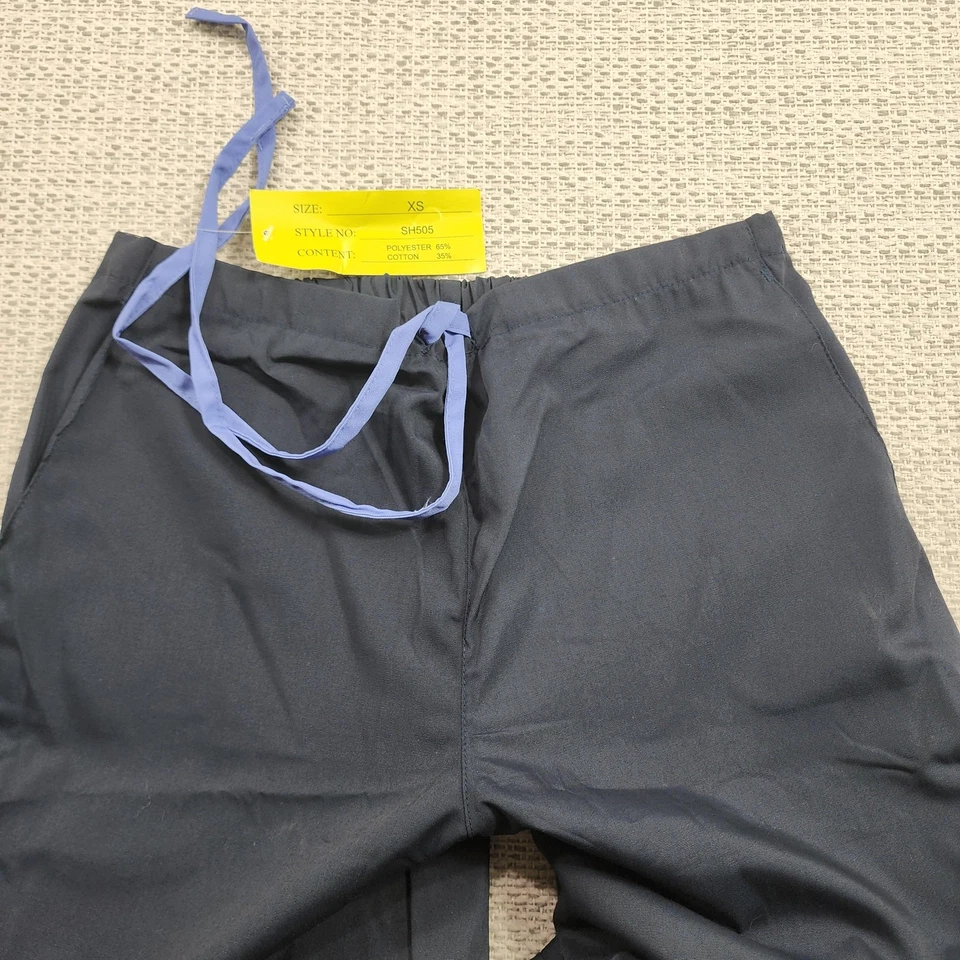 Натуральная форма скраб брюки XS темно-синий шнурок эластичный пояс SH505 - Изображение 3 из 4