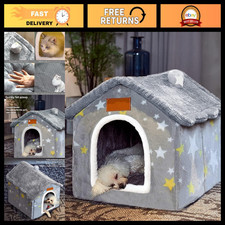 Foldable Indoor Dog House Bed Mat with Memory Foam Cushion for Small to Large Pe