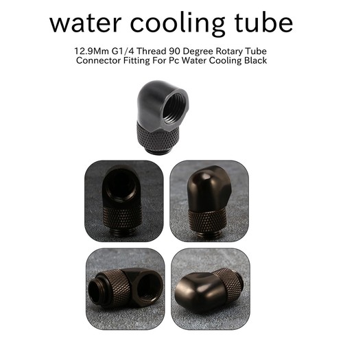 12,9 Mm G1 / 4 Gewinde 90 Grad Dreh Rohr Verbinder Beschlag für Pc Wasser K7014 - Afbeelding 3 van 10