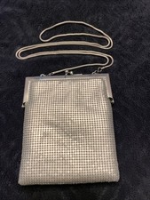 silver metal mesh crossbody bag