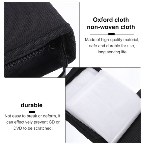 Disc Storage Purse Audio Media Wallet Media Disc Organizer Disc Case - Afbeelding 12 van 12