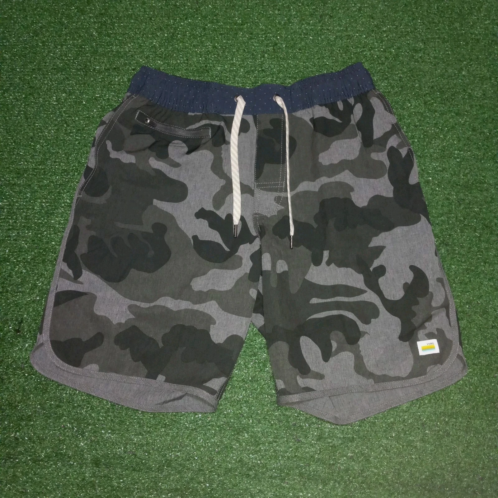 Vuori Banks CAMO Shorts Linerless Elastic Waist Pockets V330 Mens XS