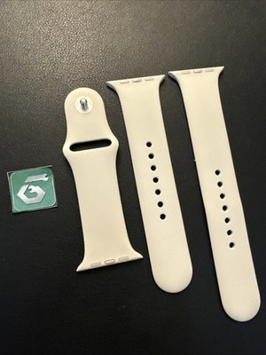 Apple Watch Sport Band 45mm (42/44/46/49) OEM Starlight Silver S/M/L Used