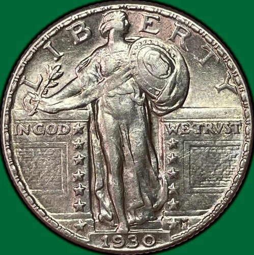 1930 Standing Liberty Quarter Choice Almost Uncirculated AU+/UNC Coin #33699