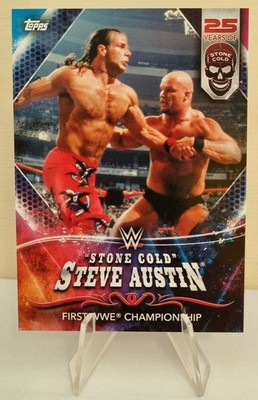 2021 Topps WWE 25 Years of Stone Cold Steve Austin #184 First WWE Championship