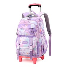 Kids Rolling Backpack for Girls School Backpack with Wheels for Girls Wheeled...