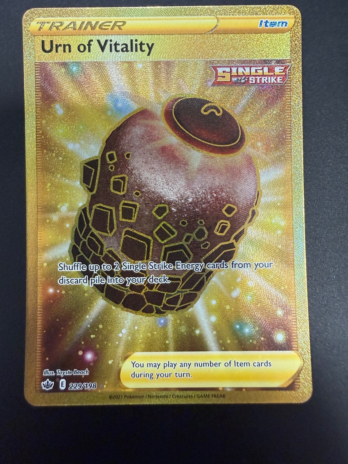 Urn of Vitality 229/198 Secret Rare Chilling Reign Pokemon Holo Near Mint