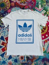 Adidas 3 stripes white t shirt Adult M