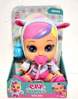 Cry Babies Day Care Jenna 12'' Baby Doll Light Up Eyes & Pegasus Themed Outfit