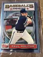PAUL MOLITOR TOPPS FINEST SILVER BASE TORONTO BLUE JAYS #70 1993 NM-MT BLUE JAYS