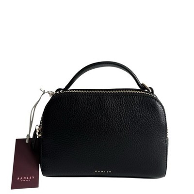 RADLEY Handtasche schwarz Leder kleine Tasche Reißverschluss oben Crossbody Grab - Elm Avenue - neu