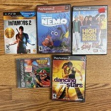 Playstation 1 2 3 NEW SEALED LOT Finding Nemo Rescue Heroes Infamous 2 Dwts Hsm