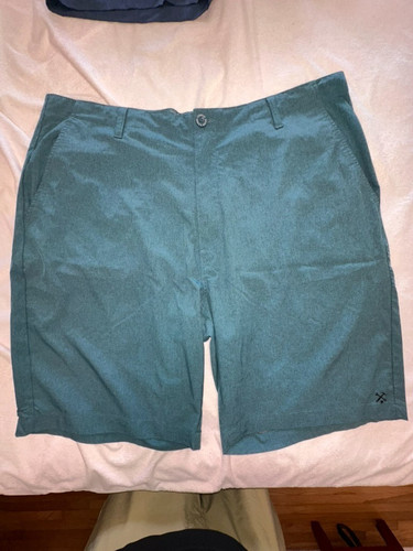 Dixxon Hybrid Shorts Mens 42 Aqua Performance Hybrid Lightweight Casual