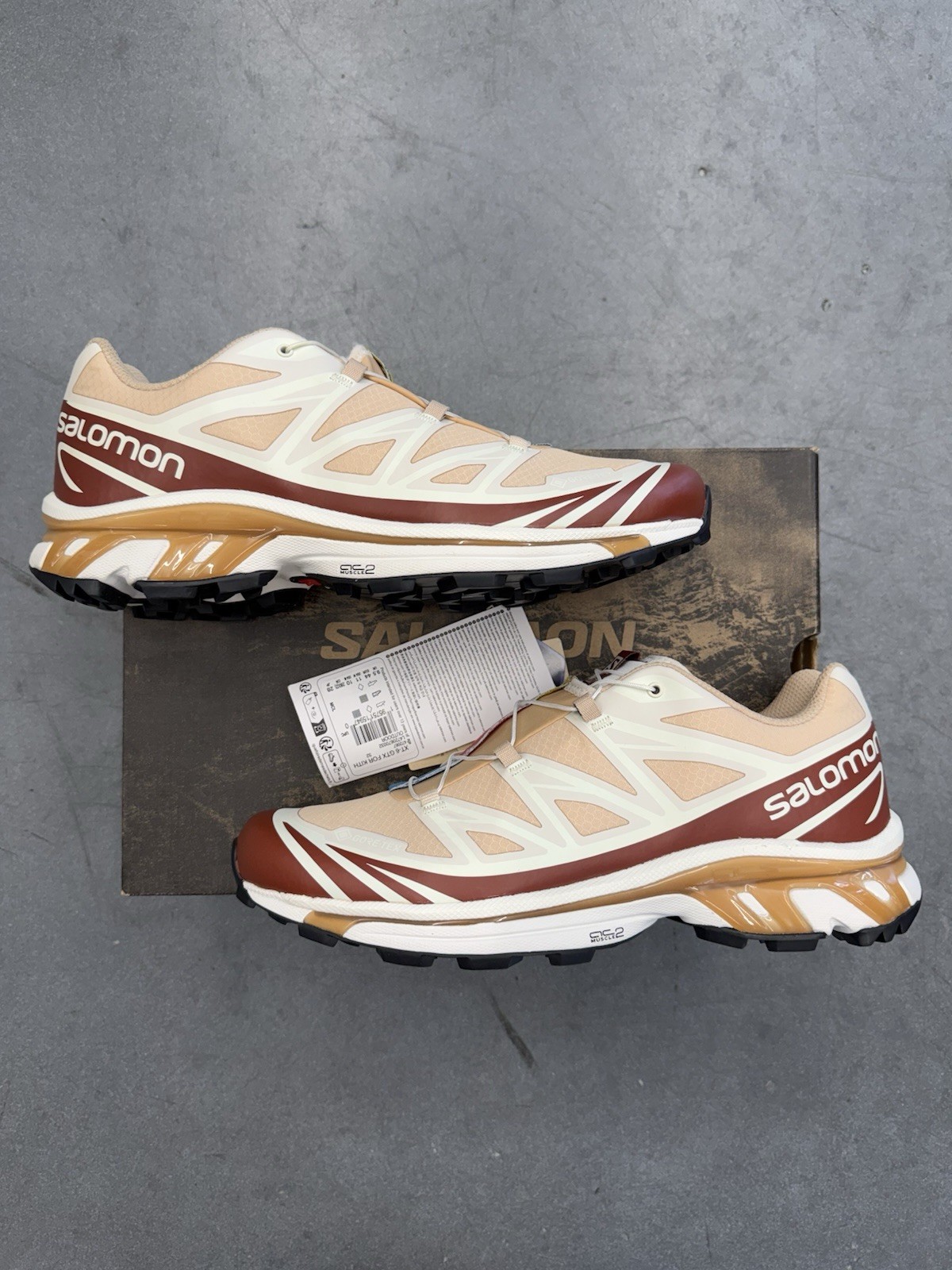 2022 Salomon XT 6 GORE TEX Kith Ronnie Fieg Hennè Bruciato Nocciola 472067 Taglia 10