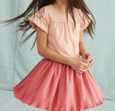 80 Set of 2 Items / Tea Collection Tassel Trim Top Skirt Dress Size 10