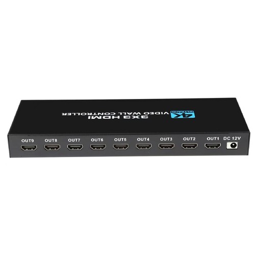 3X3 Video Controller 4K 30Hz HDMI DVI Video Wall Controller 1X9 Screen Splitter