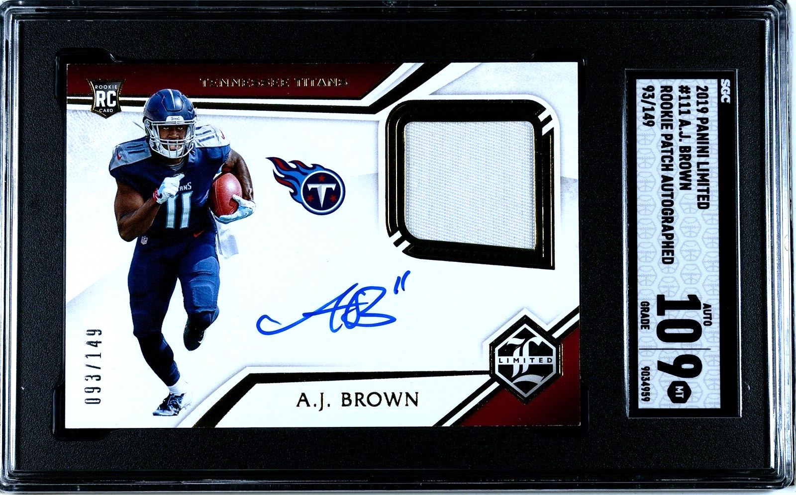 AJ Brown Panini Limited #111 Patch Autograph