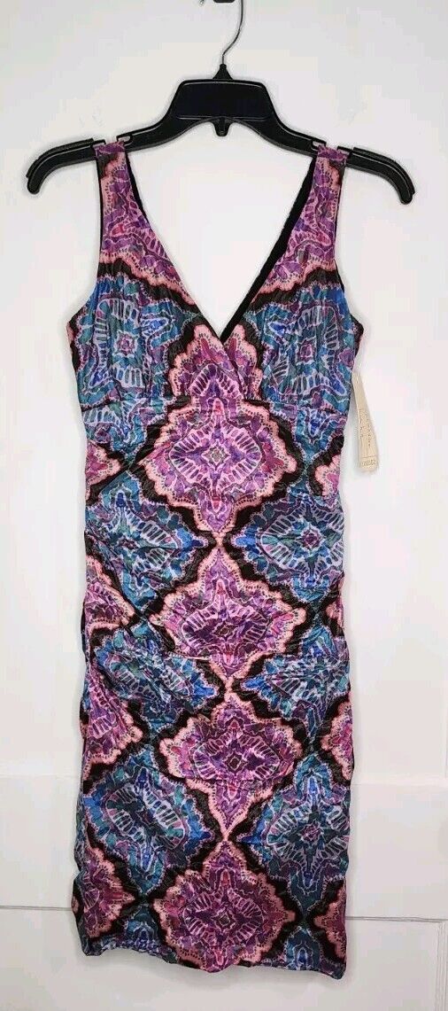 NWT Size 2 Nicole Miller Artelier Krista Ruched Crinkle NWT Size 2 Nicole Miller Artelier Krista Ruched Crinkle