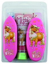 Lady Muck Horse Gift Set Shampoo, Dandy & Body Brush Equine Safe Horse Grooming