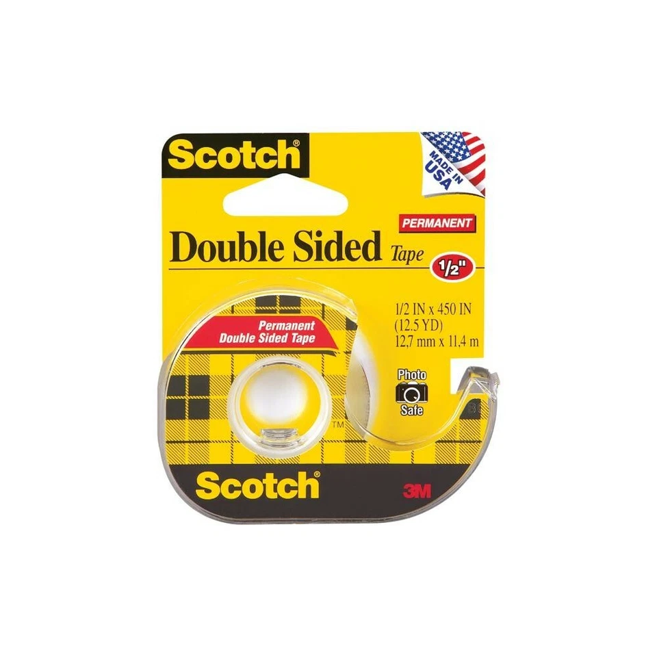 Scotch Permanent Double-Sided Tape .5"X450" - 4pkg - image 2 of 4