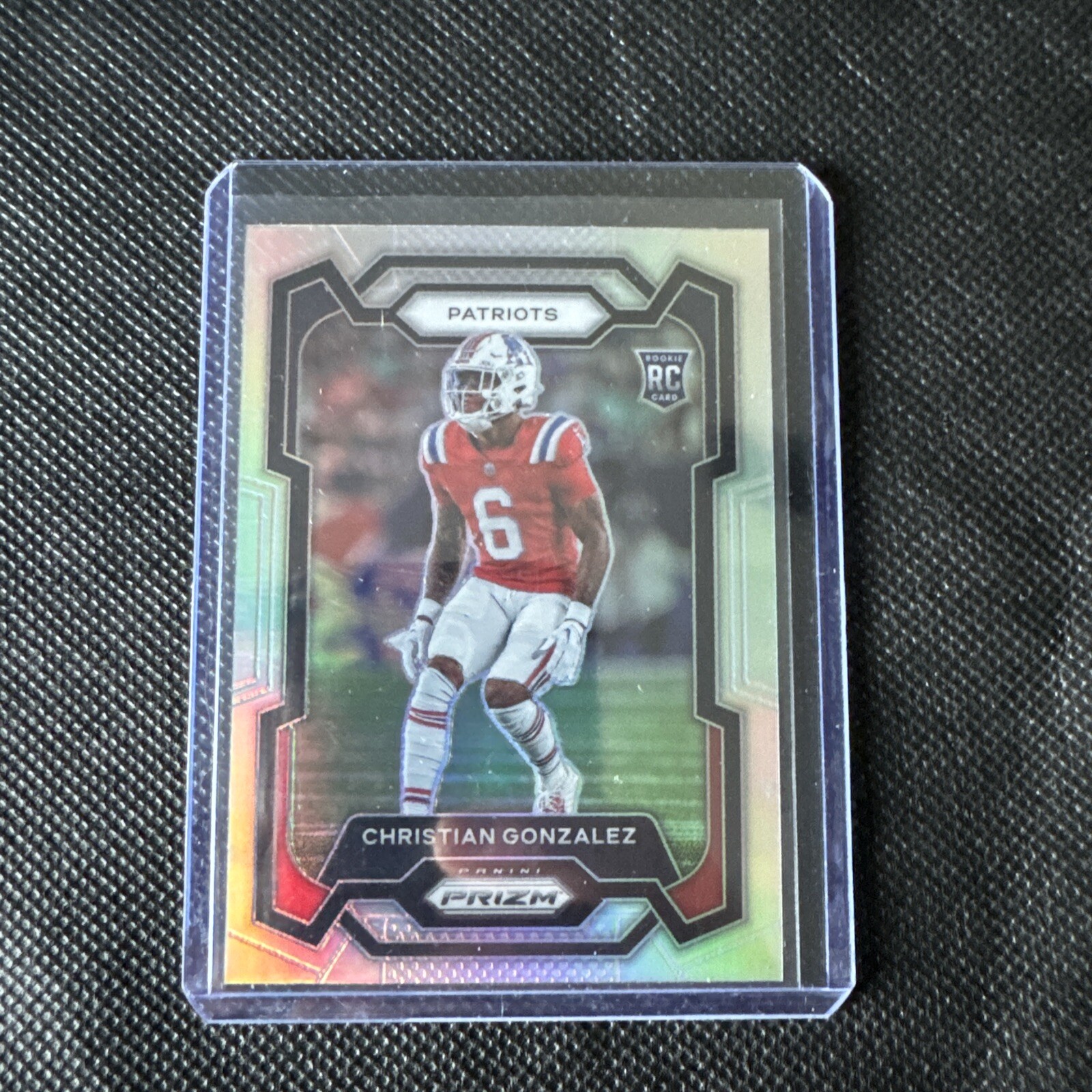 Christian Gonzalez 2023 Panini Prizm #369 Silver Prizm RC New England Patriots