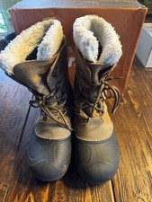Northside Back Country Polar Brown Suede Sherpa Collar Snow Boots Boys Size 7