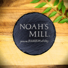 Noah's Mill Bourbon Whiskey Slate Coaster Brand New Handcrafted Laser Engraved