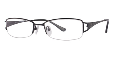 Harley Davidson HD 377 BLK Black Semi Rimless Metal Eyeglasses Frame 52-18-135