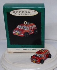 Hallmark Miniature Ornament Series On The Road #3 1995 Fire Engine Tin Truck