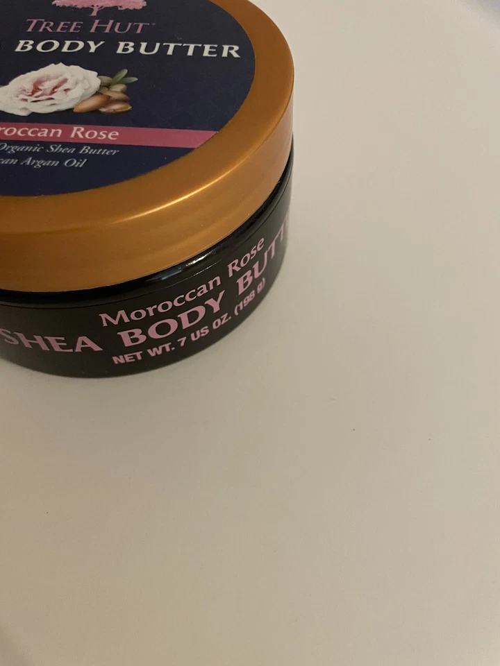 (1) Manteca corporal de karité hidratante intensa Tree Hut 24 horas rosa marroquí 7 oz sin sello Foto 2 de 4