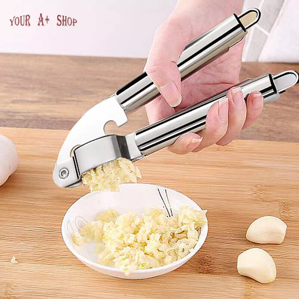 Manual Garlic Press Crusher Mincer Kitchen Stainless Steel Garlic Smasher  Squeezer Manual Press Grinding Tool Kitchen Accessorie - AliExpress