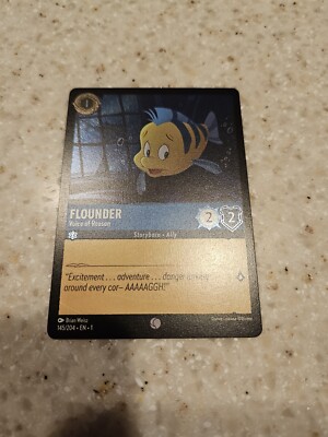 FOIL Lorcana Disney Flounder Voice of Reason 145/204 FOIL MINT