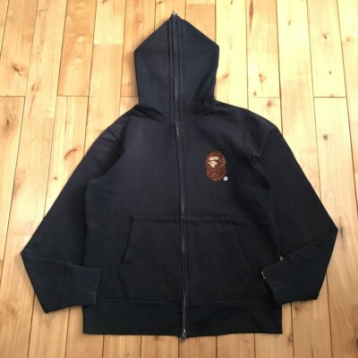 BAPE HEAD Swarovski logo full zip hoodie a bathing ape NIGO Size M