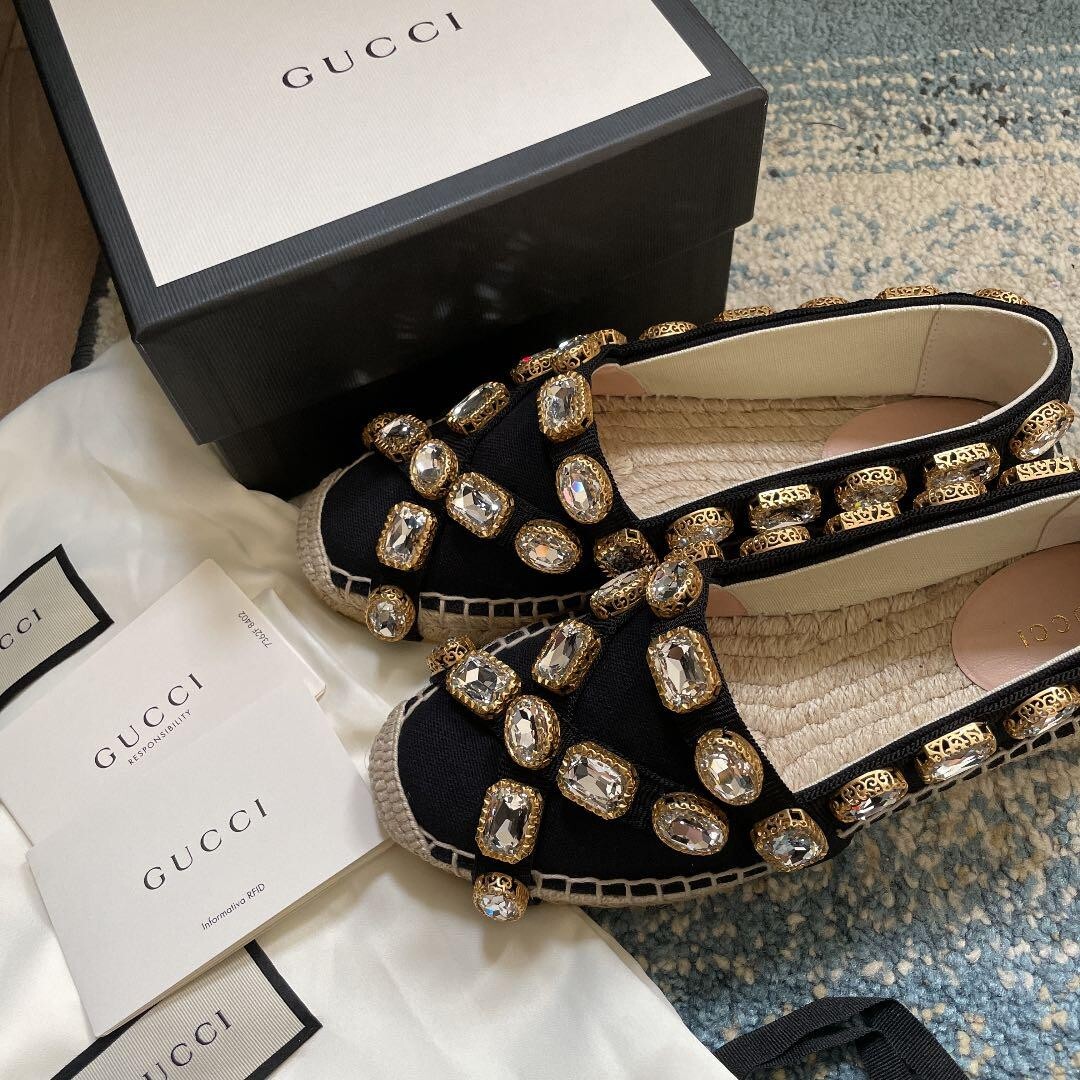 Gucci Beige and Black Espadrilles Amazon.com | GUCCI(グッチ) Women main image 2