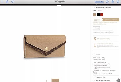 Original Louis Vuitton Double V Geldbörse, RAR, VK 800 , Sesame mit Rechnung