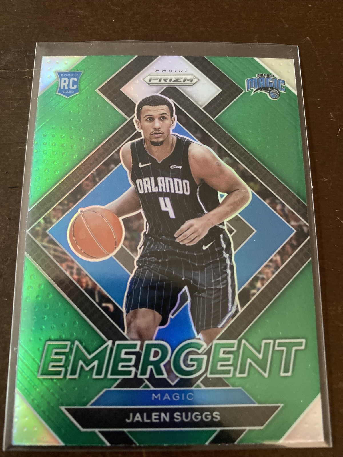 2021 Panini Prizm #12 Jalen Suggs Emergent Green Prizm Rookie