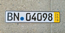 REAL ORIGINAL GERMAN LICENSE PLATE AUTO NUMBER CAR TAG VW AUDI BMW MERCEDES BENZ