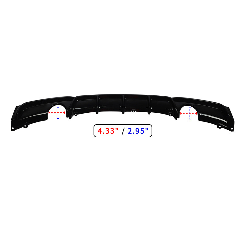 Carbon Fiber MP Style Dual Exhaust Tips & Rear Bumper Diffuser For 2012-2018 BMW F30